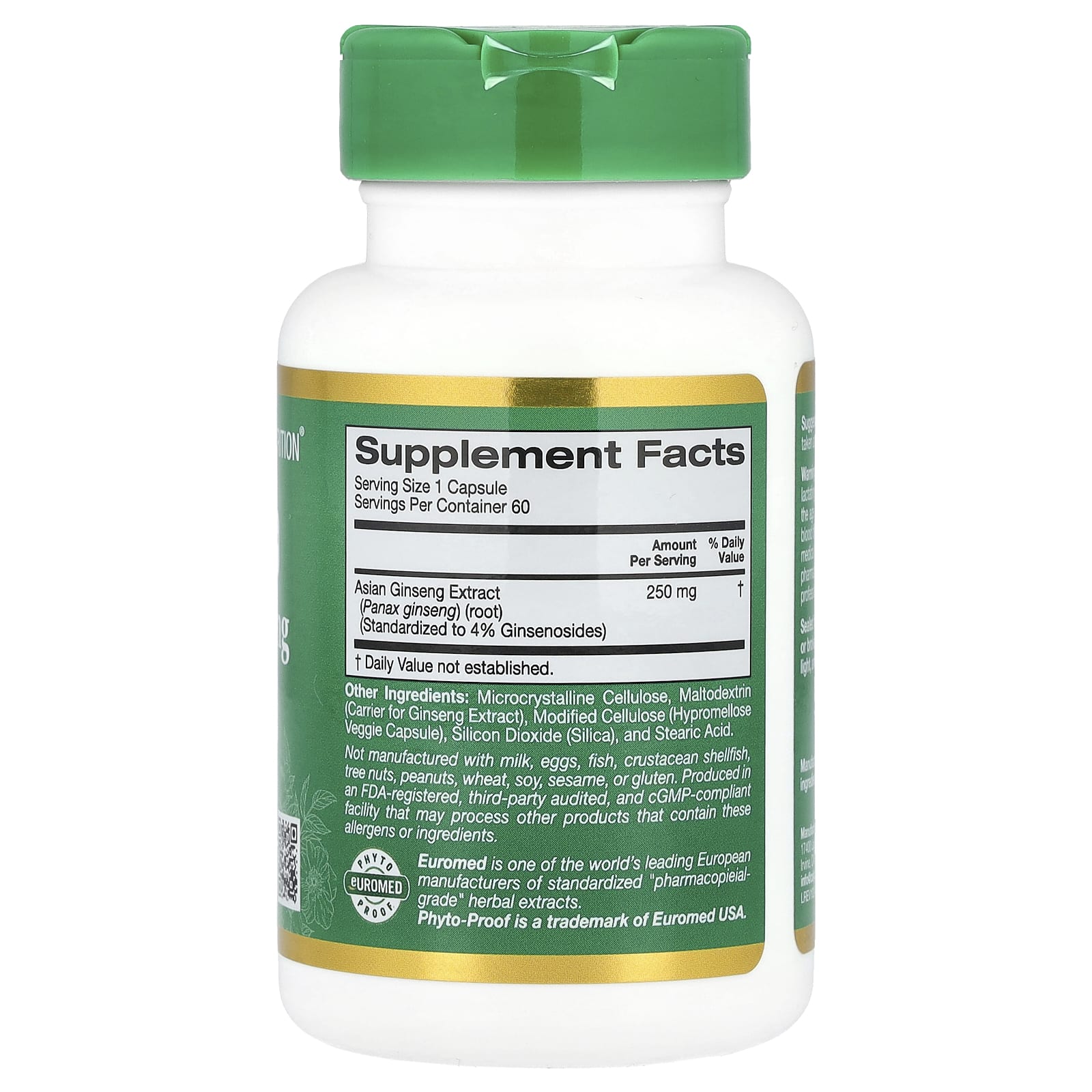 Panax Ginseng Extract for Energy & Wellness - 60 Veggie Capsules - Image 2