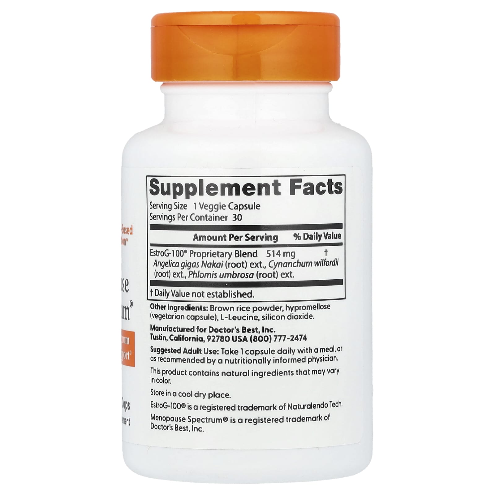Menopause Relief Supplement by Doctor's Best - 30 Veggie Caps - Image 2