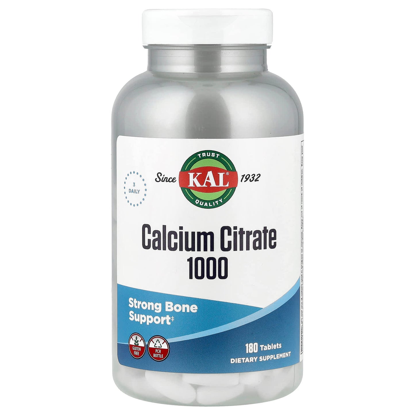 Calcium Citrate 1000mg - 180 Tablets for Strong Bones - Image 1