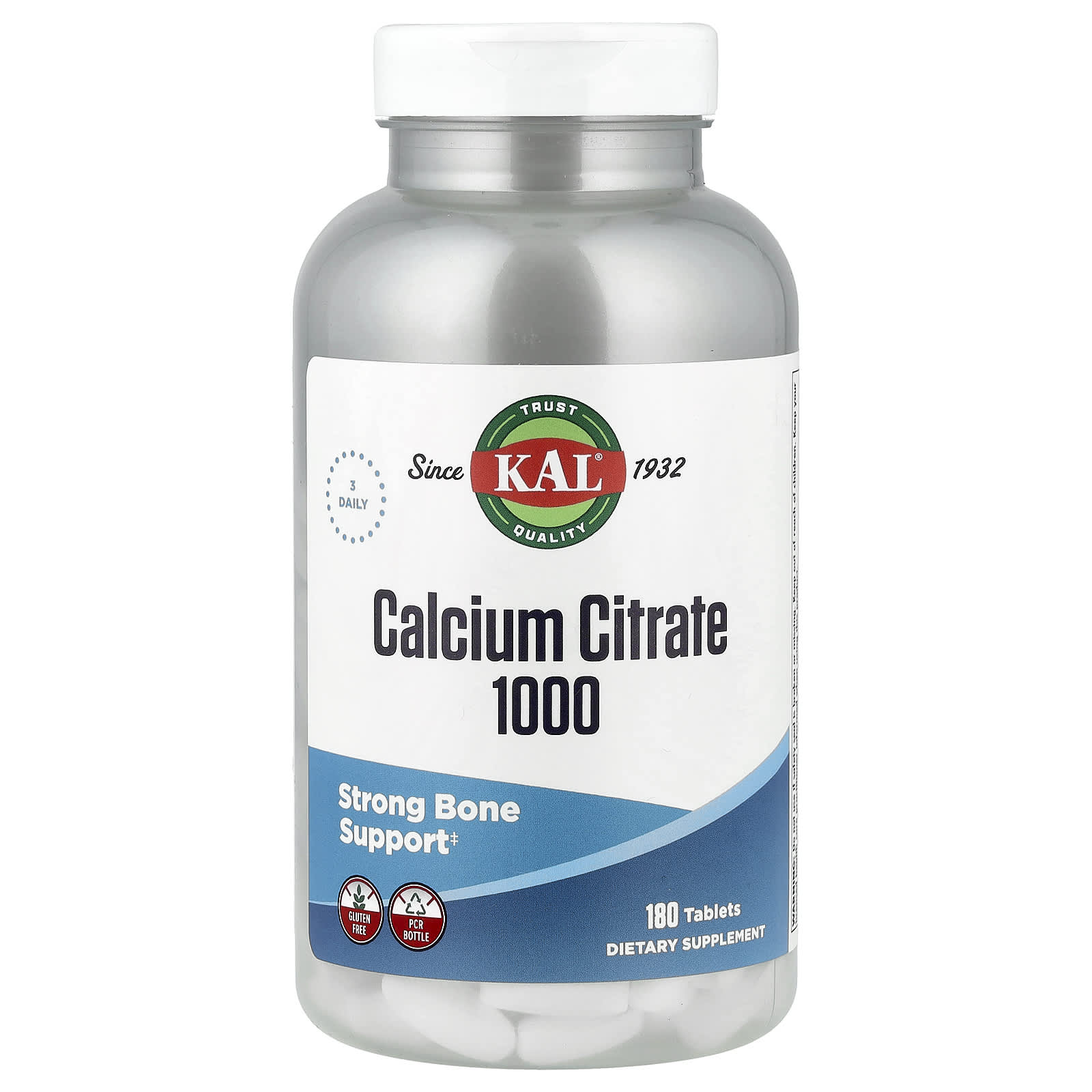 Calcium Citrate 1000mg - 180 Tablets for Strong Bones - Image 1