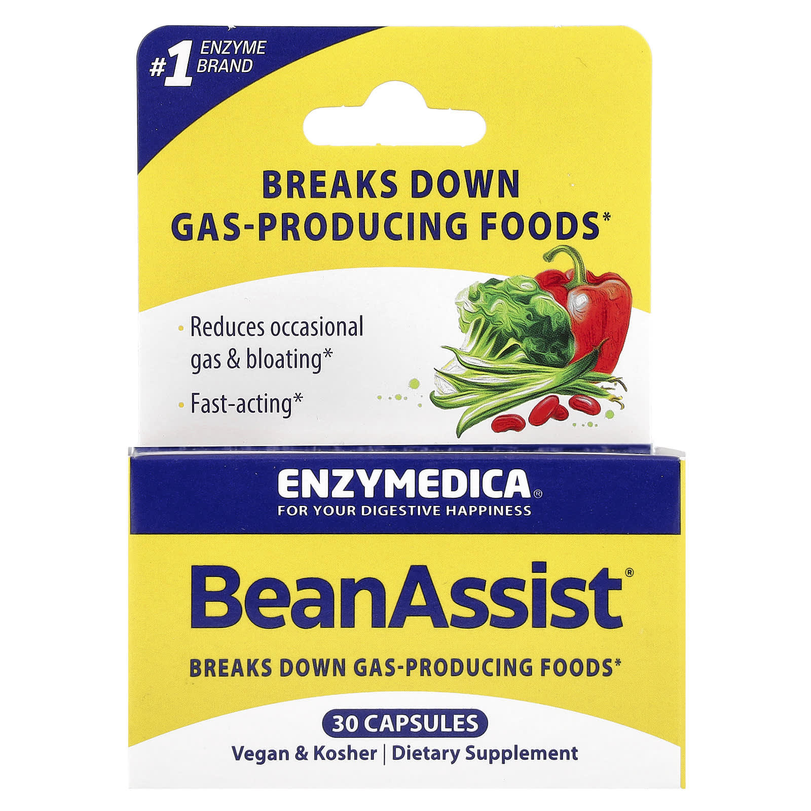 Fast-Acting Digestive Relief with Enzymedica BeanAssist® - 30 Capsules - Image 1