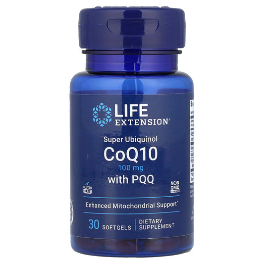 Life Extension, Super Ubiquinol CoQ10 with PQQ, 100 mg, 30 Softgels - Image 1