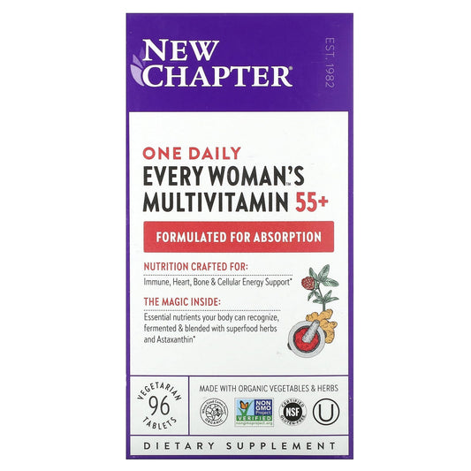 New Chapter, Every Woman's One Daily 55+ Multivitamin, 96 Vegetarian Tablets - Image 1