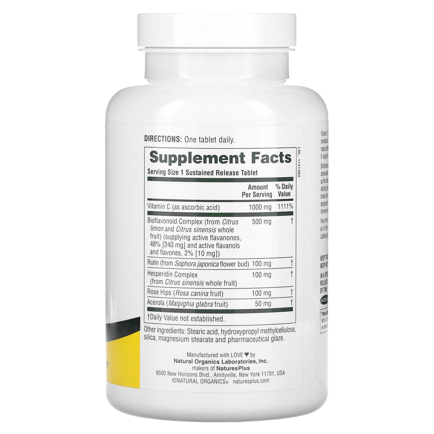 NaturesPlus, Sustained Release Super C Complex, 180 Tablets - Image 2