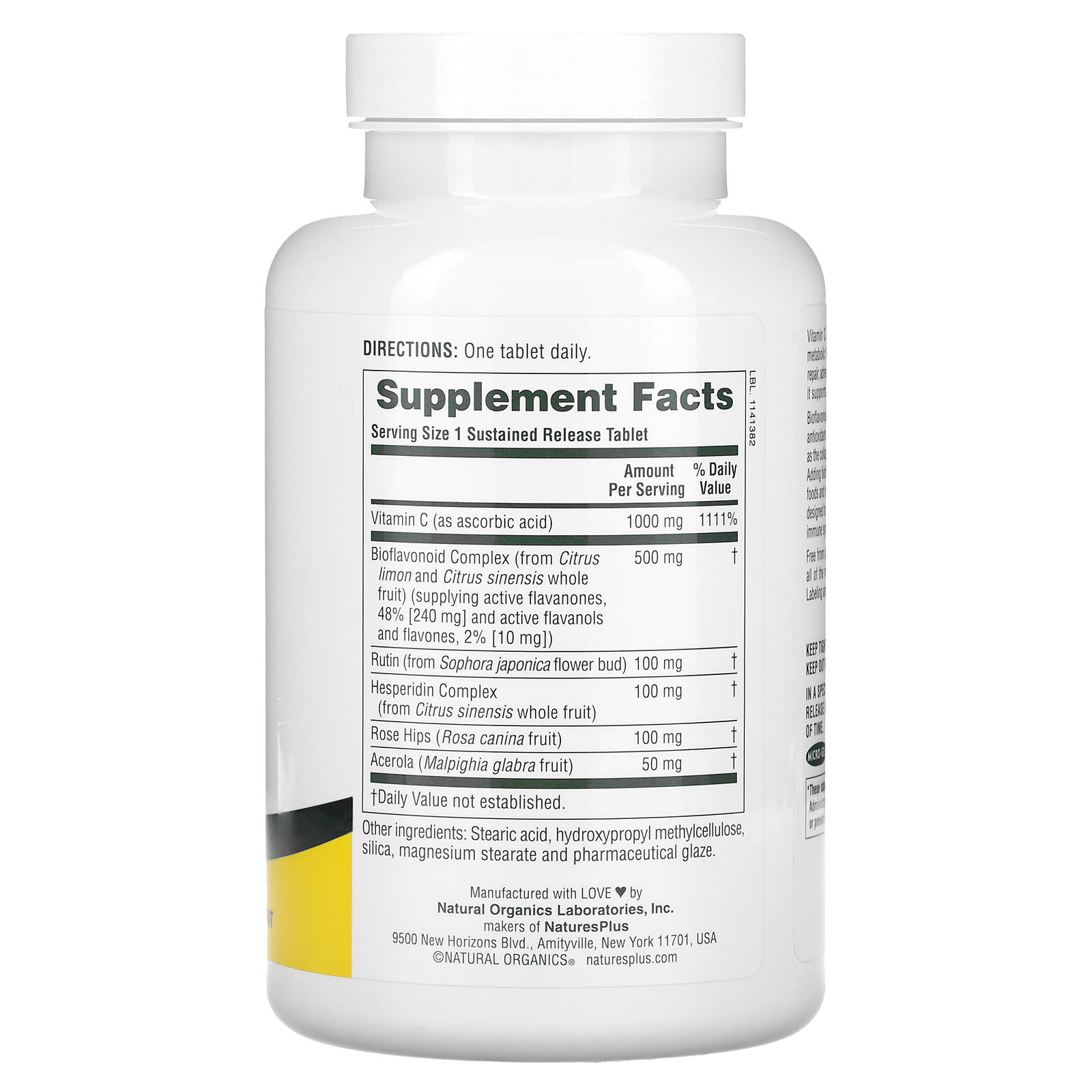 NaturesPlus, Sustained Release Super C Complex, 180 Tablets - Image 2