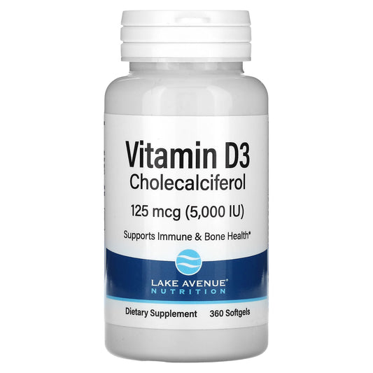 Boost Immunity & Bone Health with Vitamin D3 125 mcg (5,000 IU) - Image 1