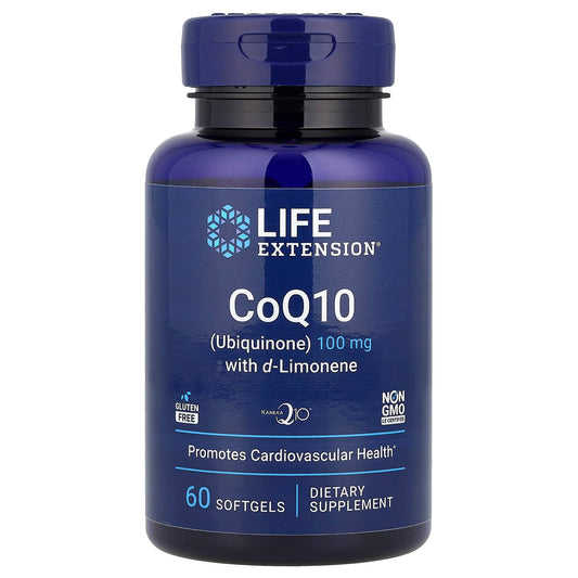 Life Extension, CoQ10 (Ubiquinone) with d-Limonene, 100 mg, 60 Softgels - Image 1
