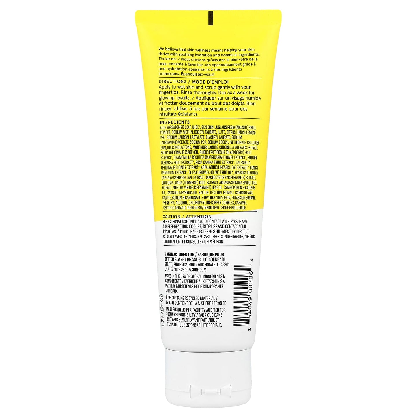 Brighten & Refresh with Acure's Vegan Facial Scrub, 4 fl oz - Image 2