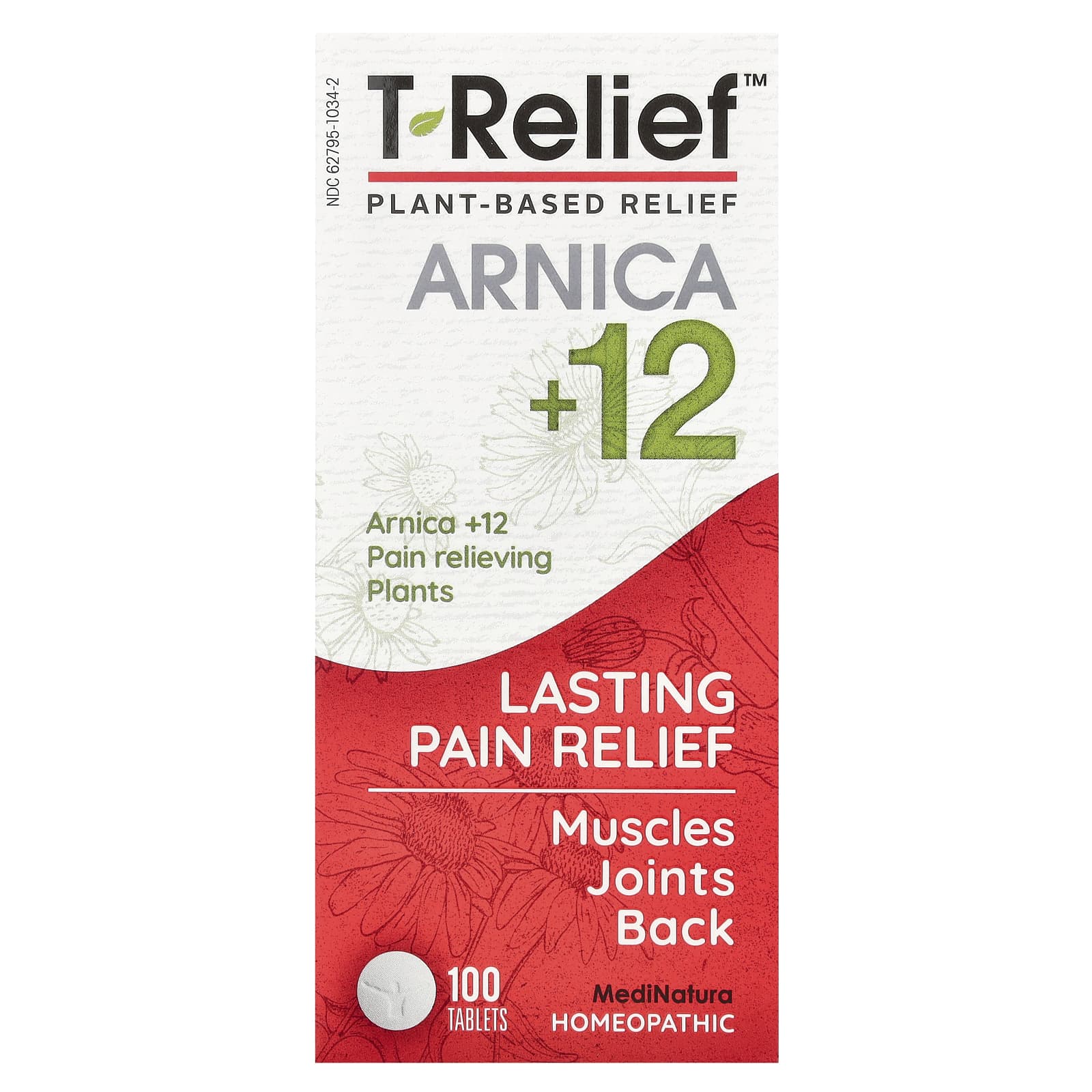 MediNatura, T-Relief™, Arnica +12, 100 Tablets - Image 1