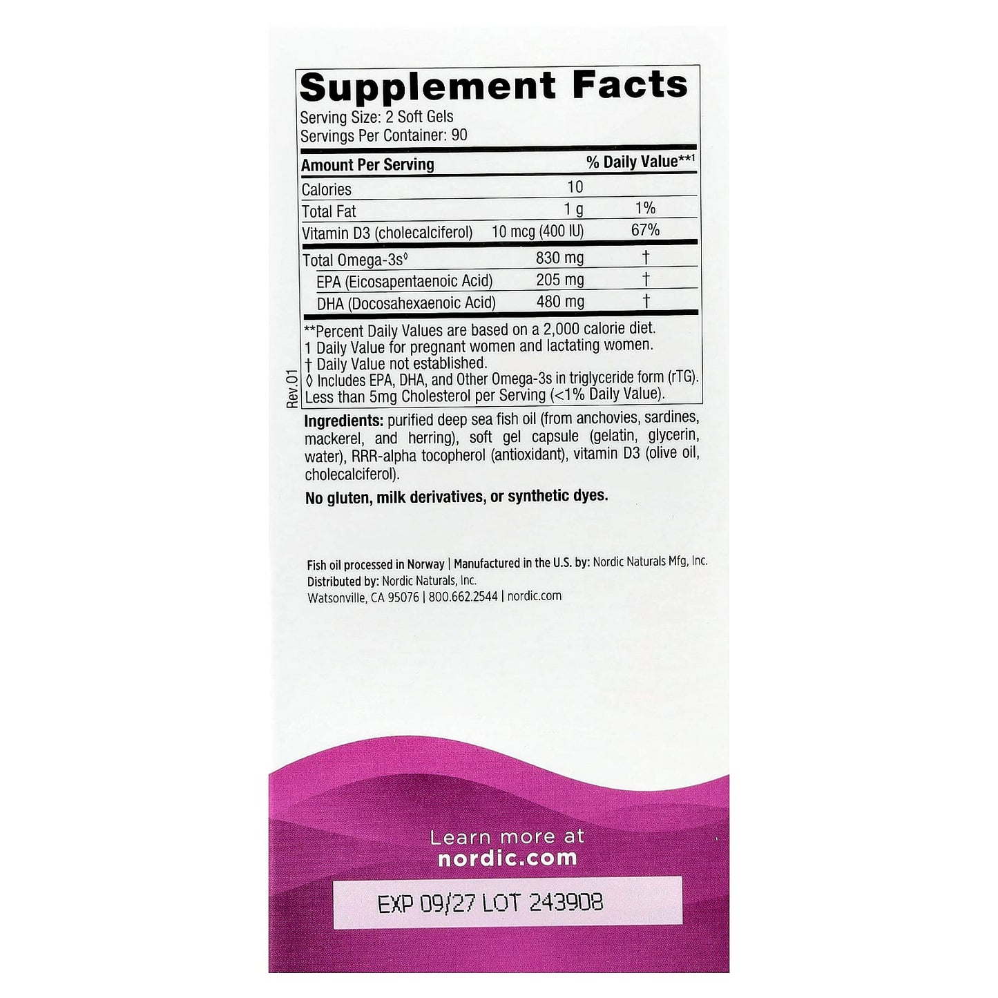 Nordic Naturals, Prenatal DHA, 180 Soft Gels - Image 2
