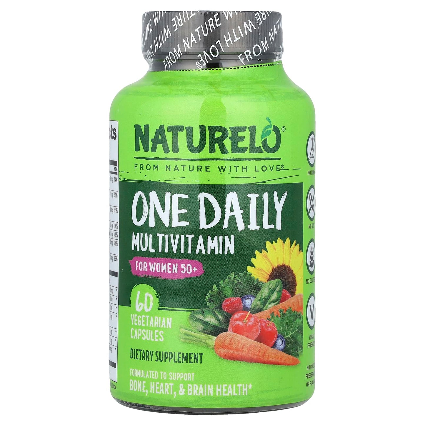 NATURELO, One Daily Multivitamin, For Women 50+, 60 Vegetarian Capsules - Image 1