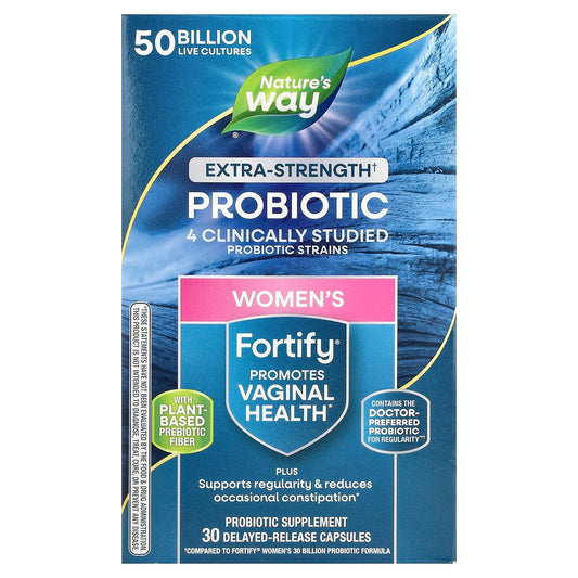 Nature's Way, Fortify® Women's Probiotic, Extra Strength, 50 Billion CFU, 30 Delayed-Release Capsules - Image 1