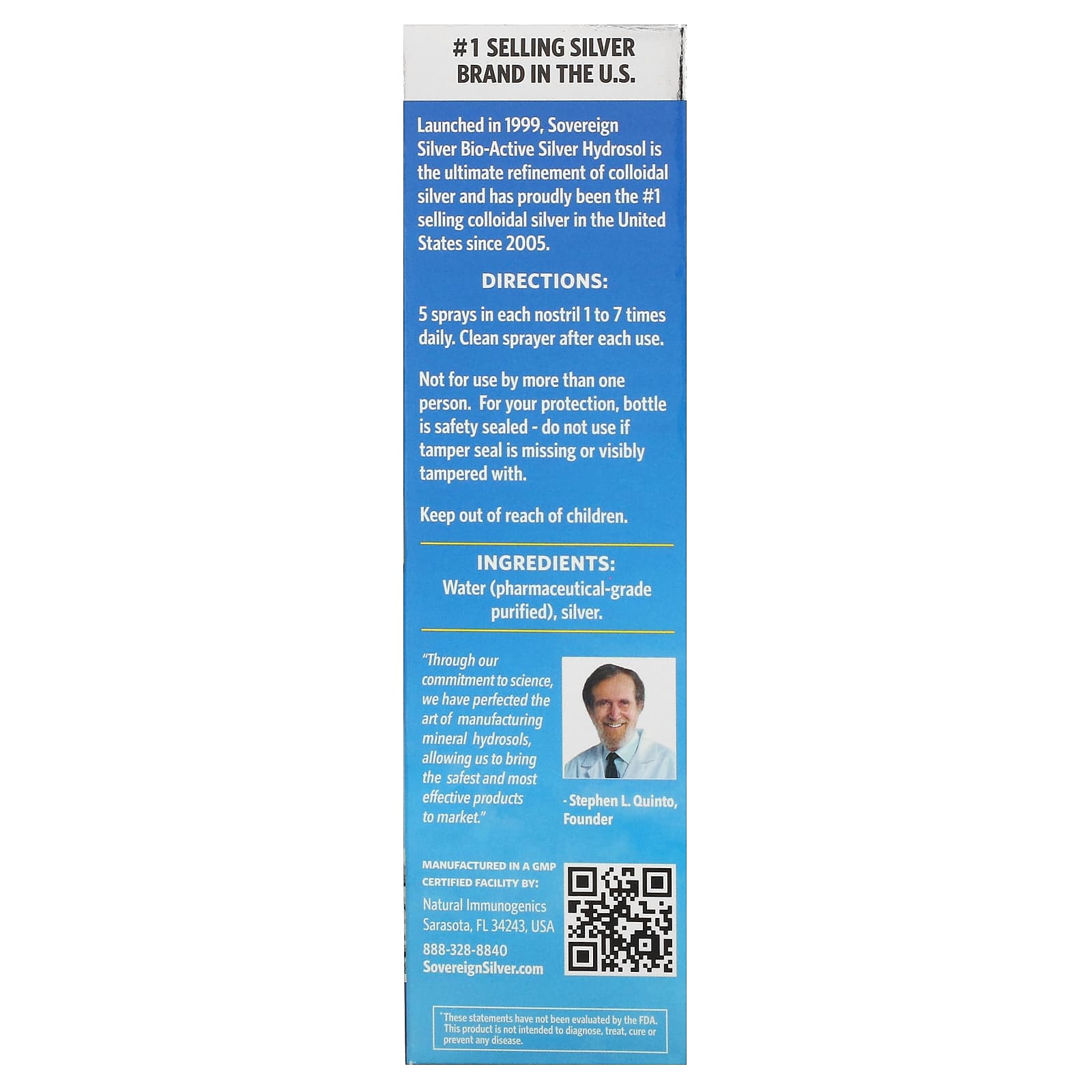 Sovereign Silver, Bio-Active Silver Hydrosol, Natural Nasal Spray, Sinus Relief, 10 PPM, 2 fl oz (59 ml) (10 ppm per 5 Sprays) - Image 2