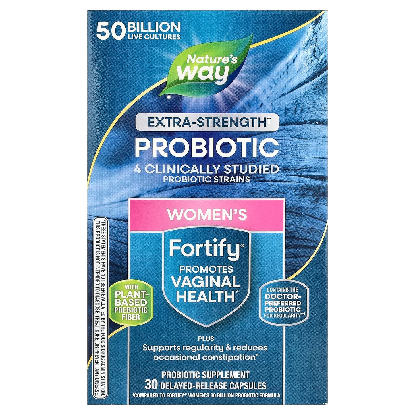 Nature's Way, Fortify® Women's Probiotic, Extra Strength, 50 Billion CFU, 30 Delayed-Release Capsules - Image 1