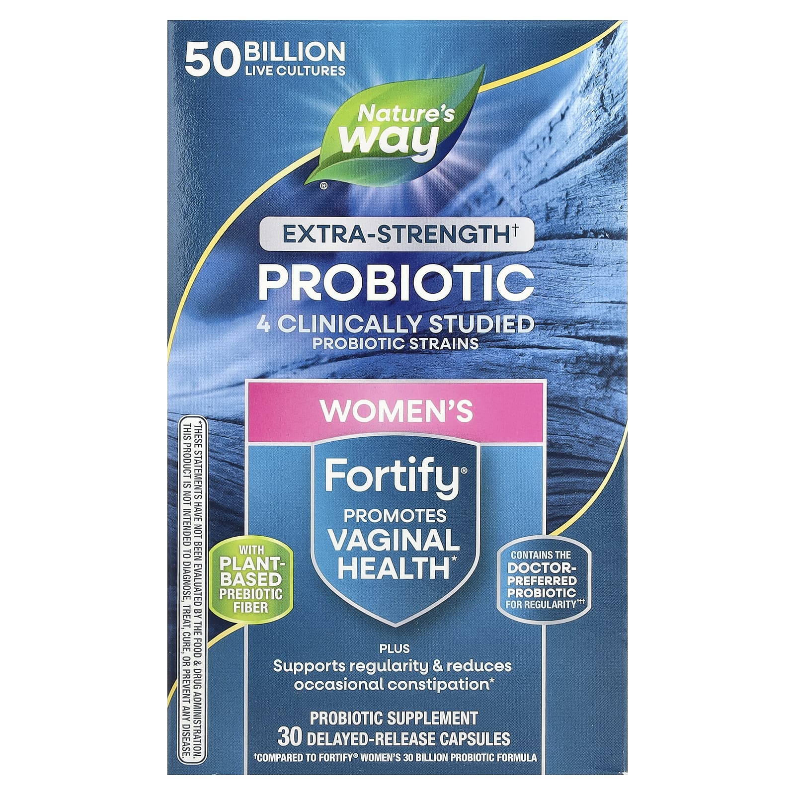 Nature's Way, Fortify® Women's Probiotic, Extra Strength, 50 Billion CFU, 30 Delayed-Release Capsules - Image 1