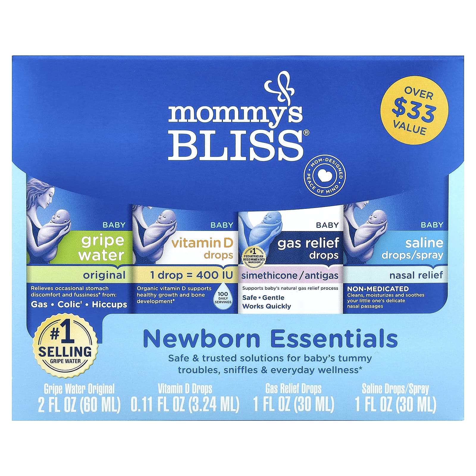 Mommy's Bliss, Newborn Essentials, 4 Piece Set - Image 1