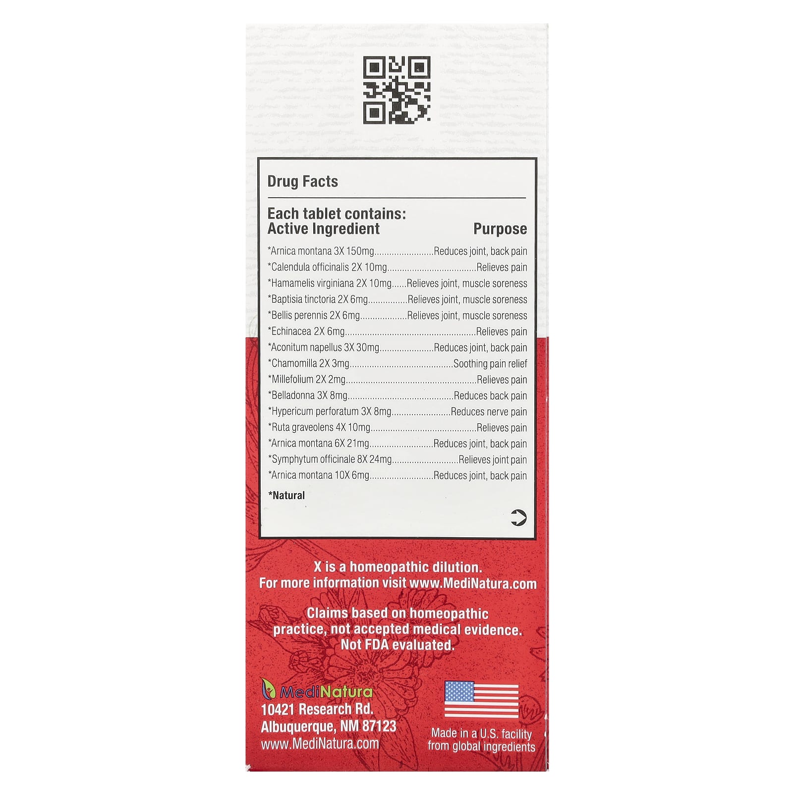 MediNatura, T-Relief™, Arnica +12, 100 Tablets - Image 2