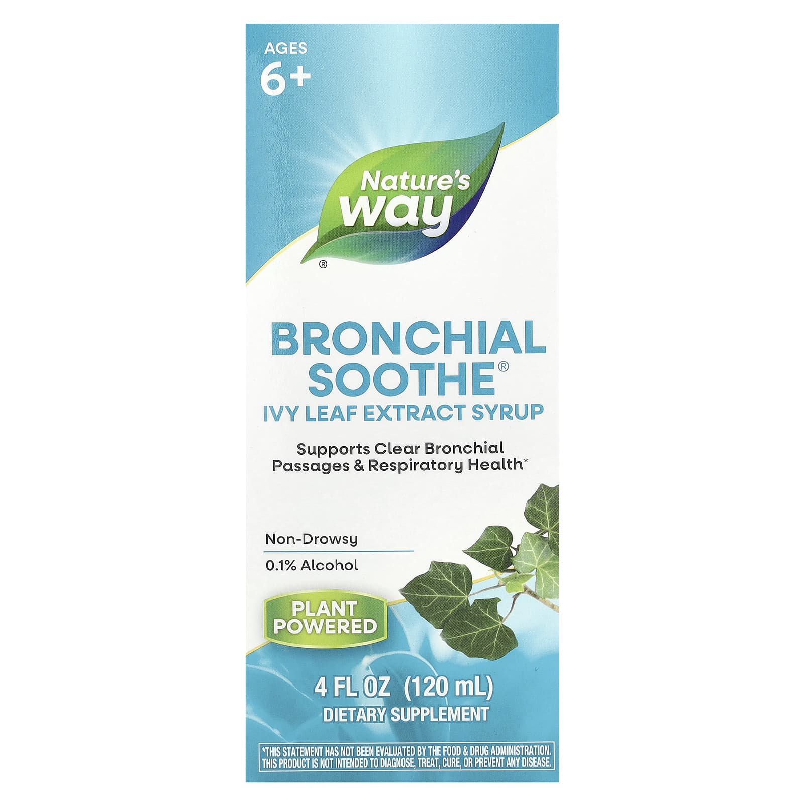 Nature's Way, Bronchial Soothe®, Ivy Leaf Extract Syrup, Ages 6+, 4 fl oz (120 ml) - Image 1
