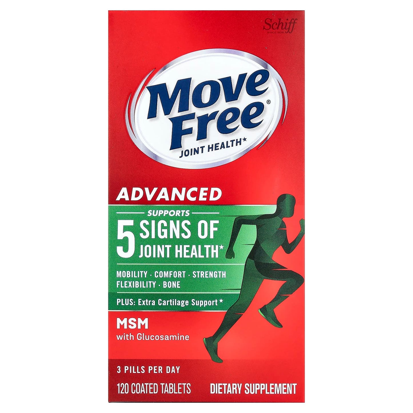Schiff, Move Free® Joint Health, Advanced, 120 Coated Tablets - Image 1