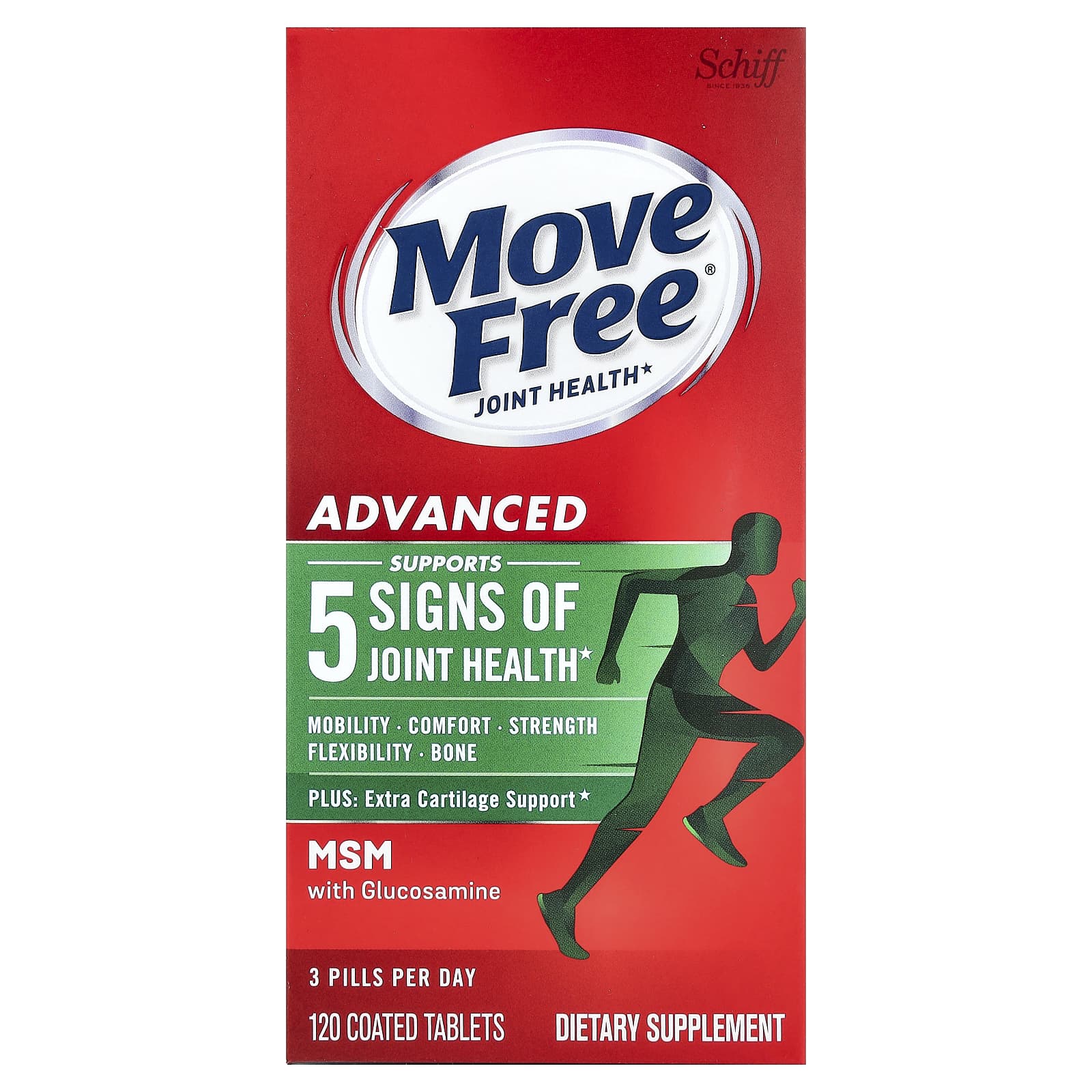 Schiff, Move Free® Joint Health, Advanced, 120 Coated Tablets - Image 1