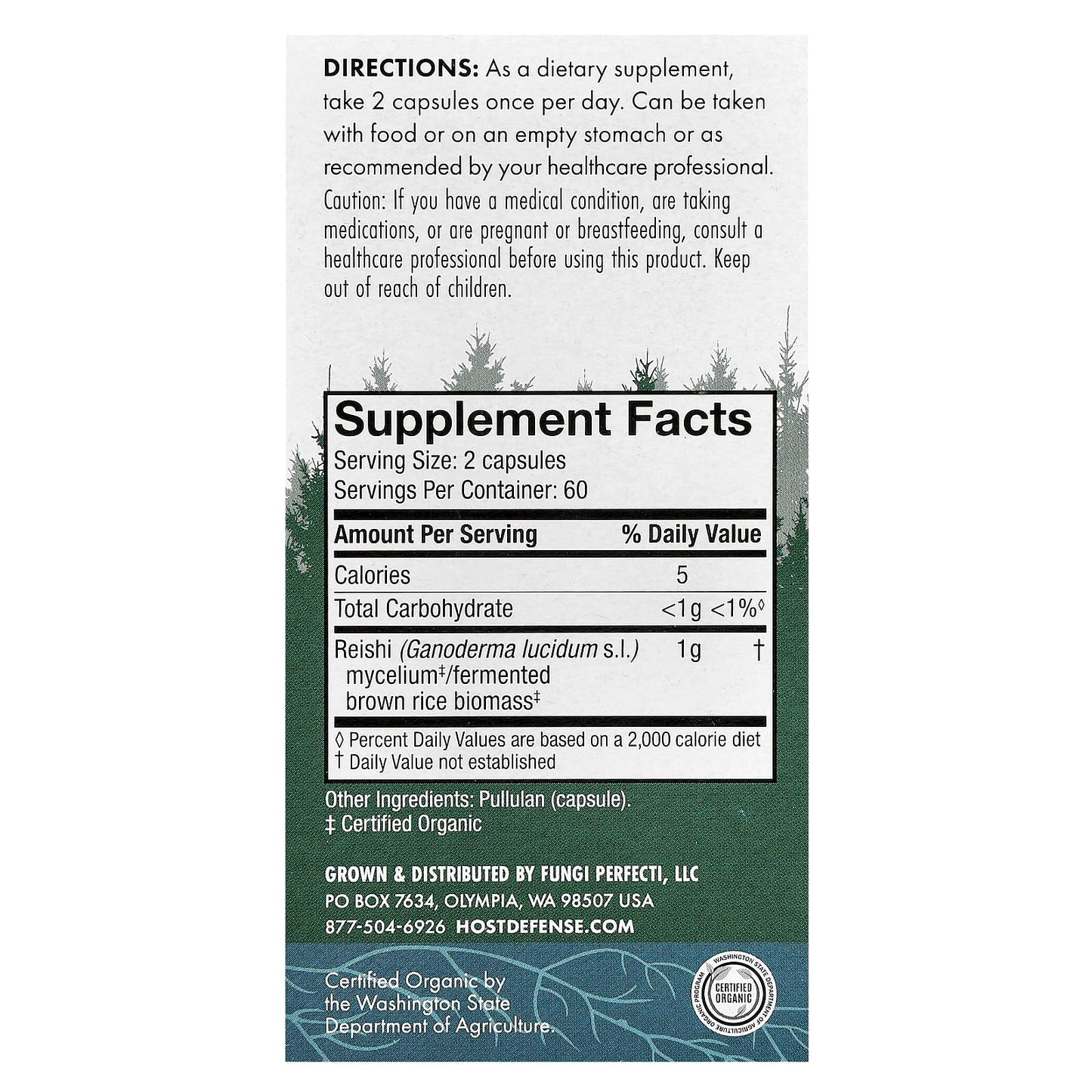 Reishi Longevity Support - Organic Mushroom Supplement Capsules - Image 2