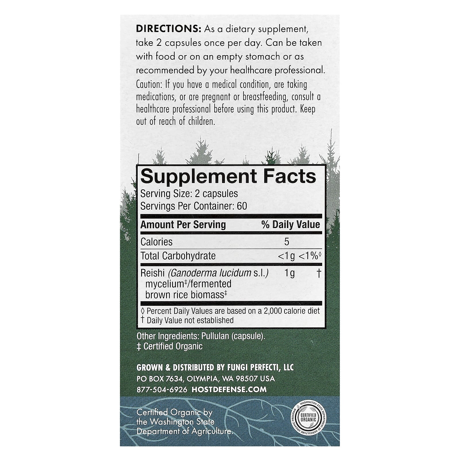 Reishi Longevity Support - Organic Mushroom Supplement Capsules - Image 2