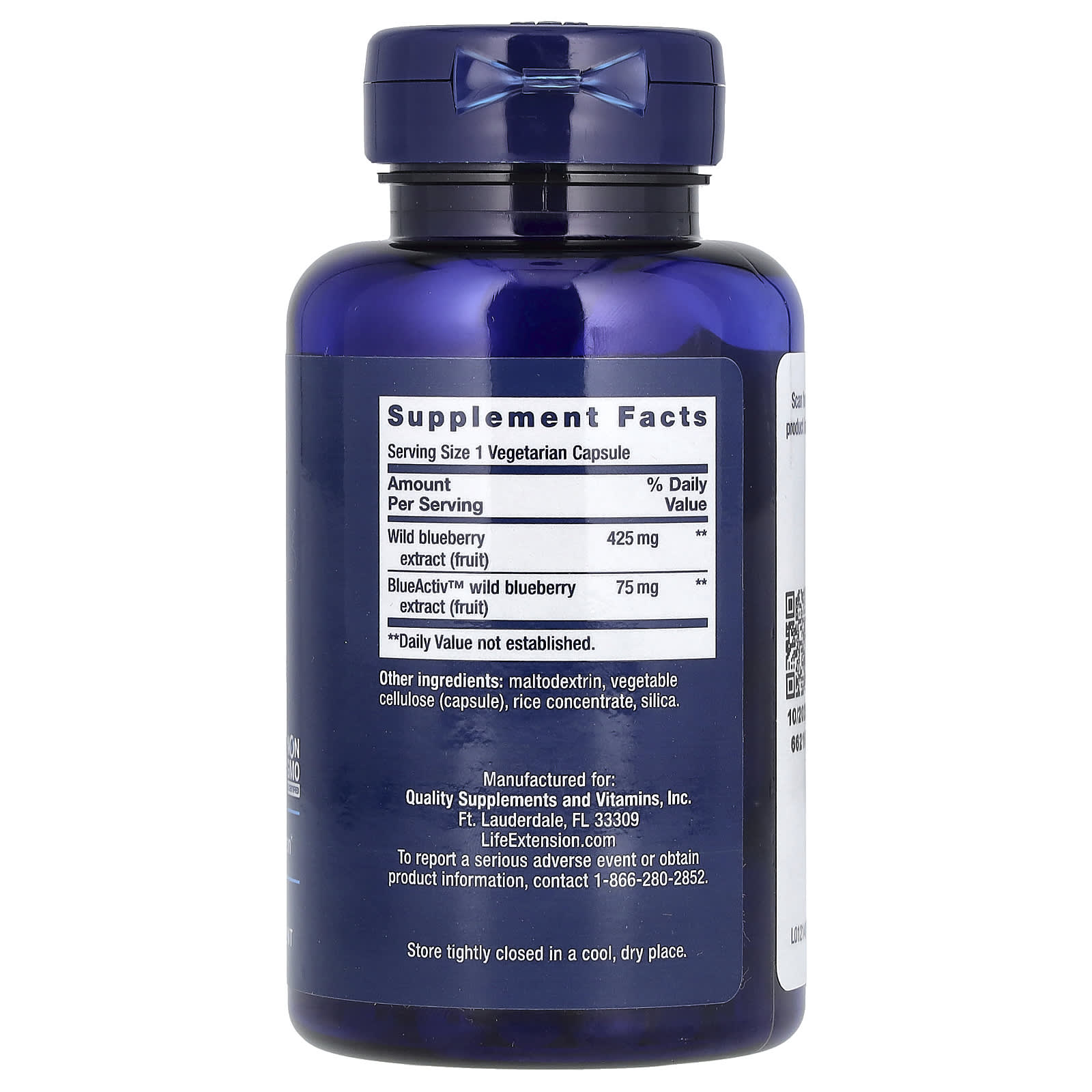 Life Extension, Blueberry Extract Capsules, 60 Vegetarian Capsules - Image 2