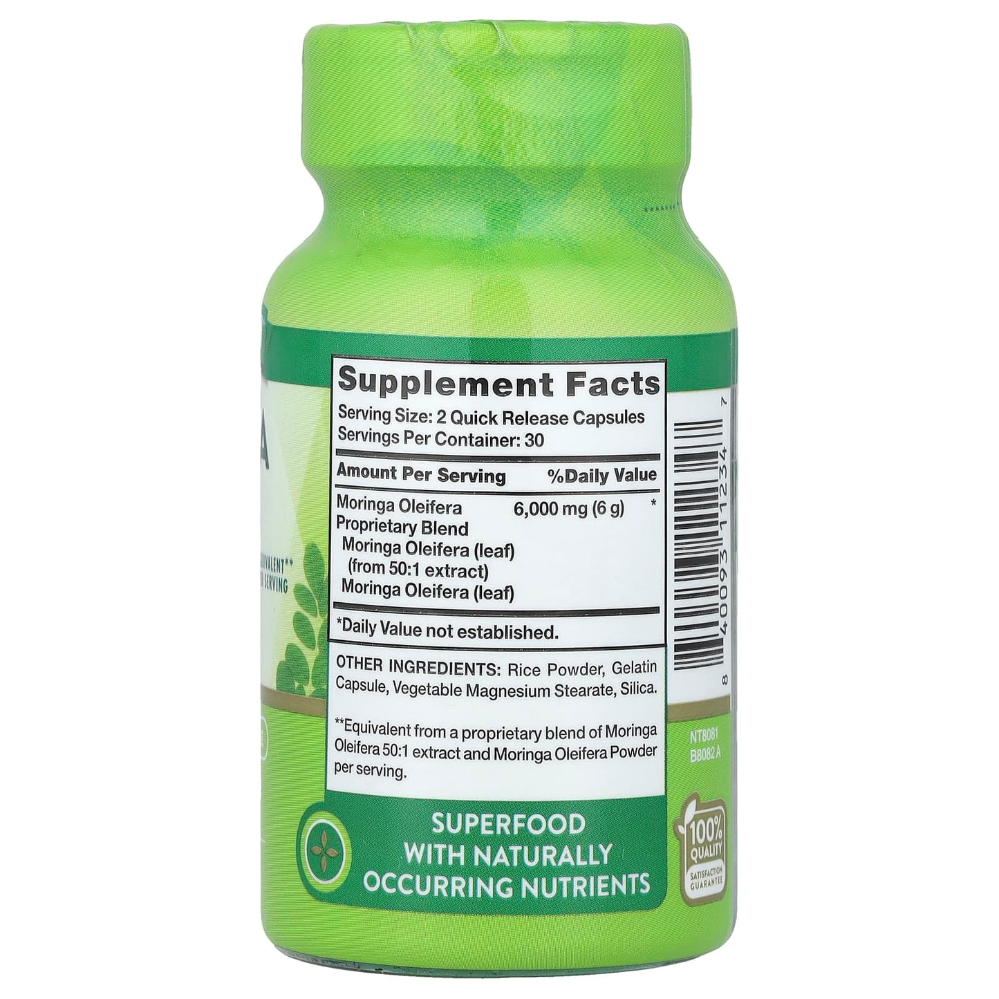 Nature's Truth, Moringa Oleifera, 60 Quick Release Capsules (3,000 mg per Capsule) - Image 2