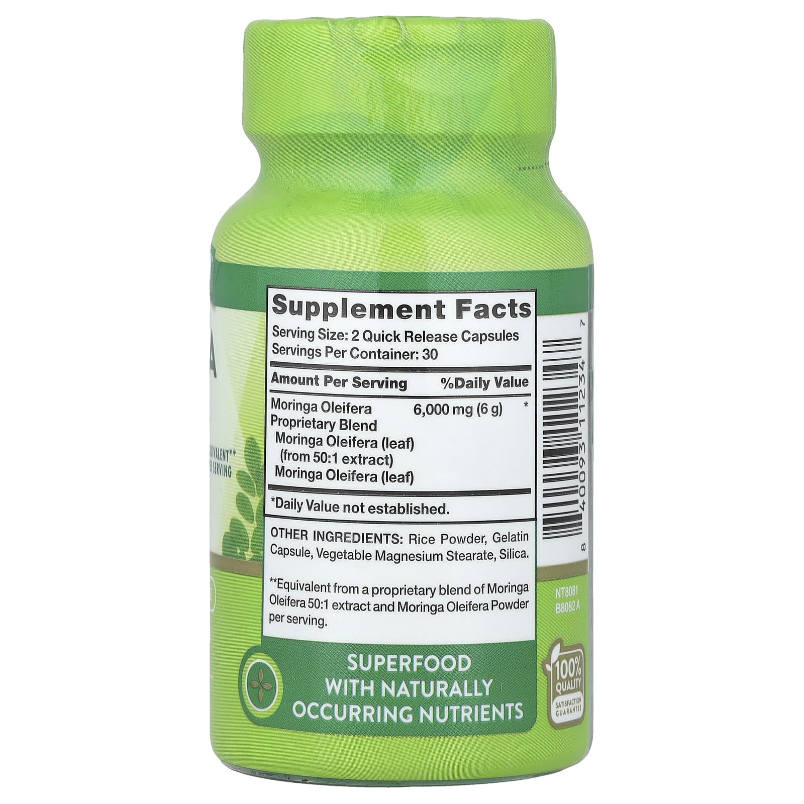 Nature's Truth, Moringa Oleifera, 60 Quick Release Capsules (3,000 mg per Capsule) - Image 2