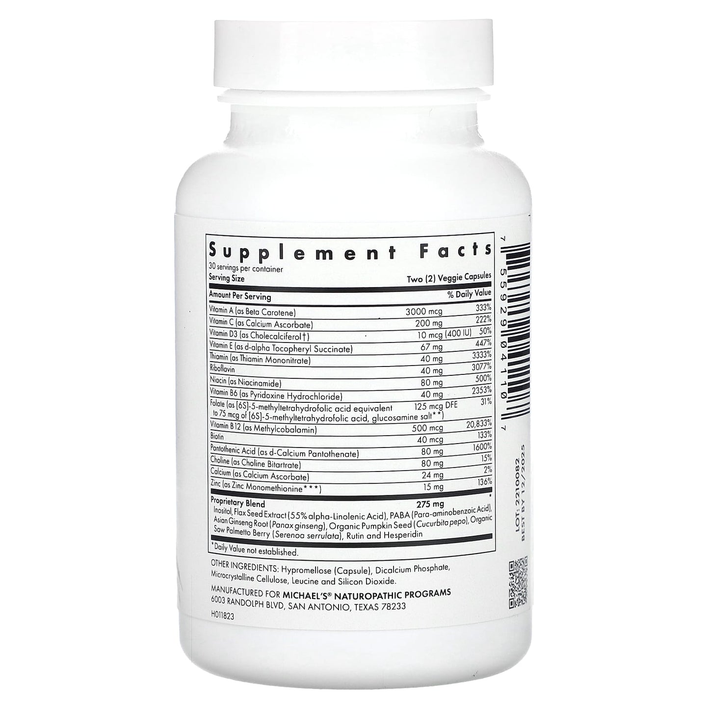 Michael's Health, Teen Boys Multivitamin, 60 Vegetarian Capsules - Image 2