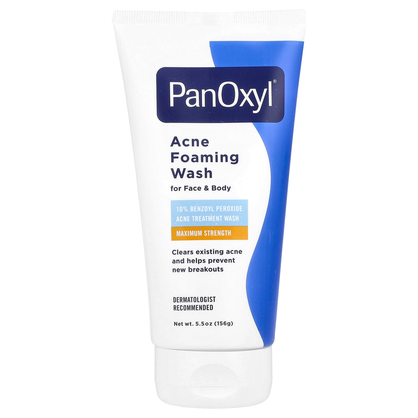 PanOxyl, Acne Foaming Wash, For Face & Body, Maximum Strength, 5.5 oz (156 g) - Image 1