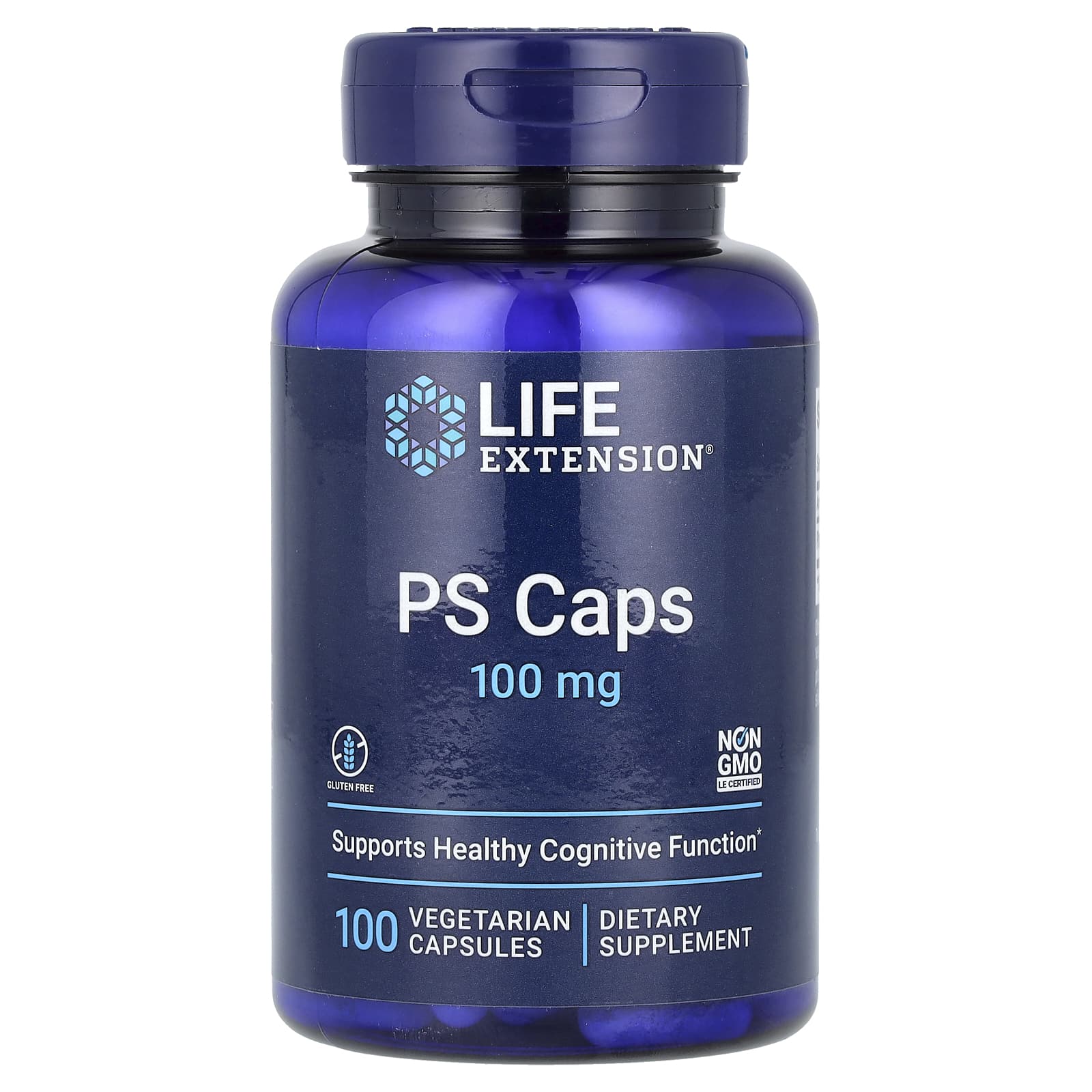 Life Extension, PS Caps, 100 mg, 100 Vegetarian Capsules - Image 1