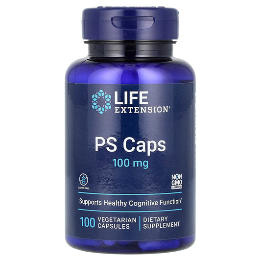 Life Extension, PS Caps, 100 mg, 100 Vegetarian Capsules - Image 1