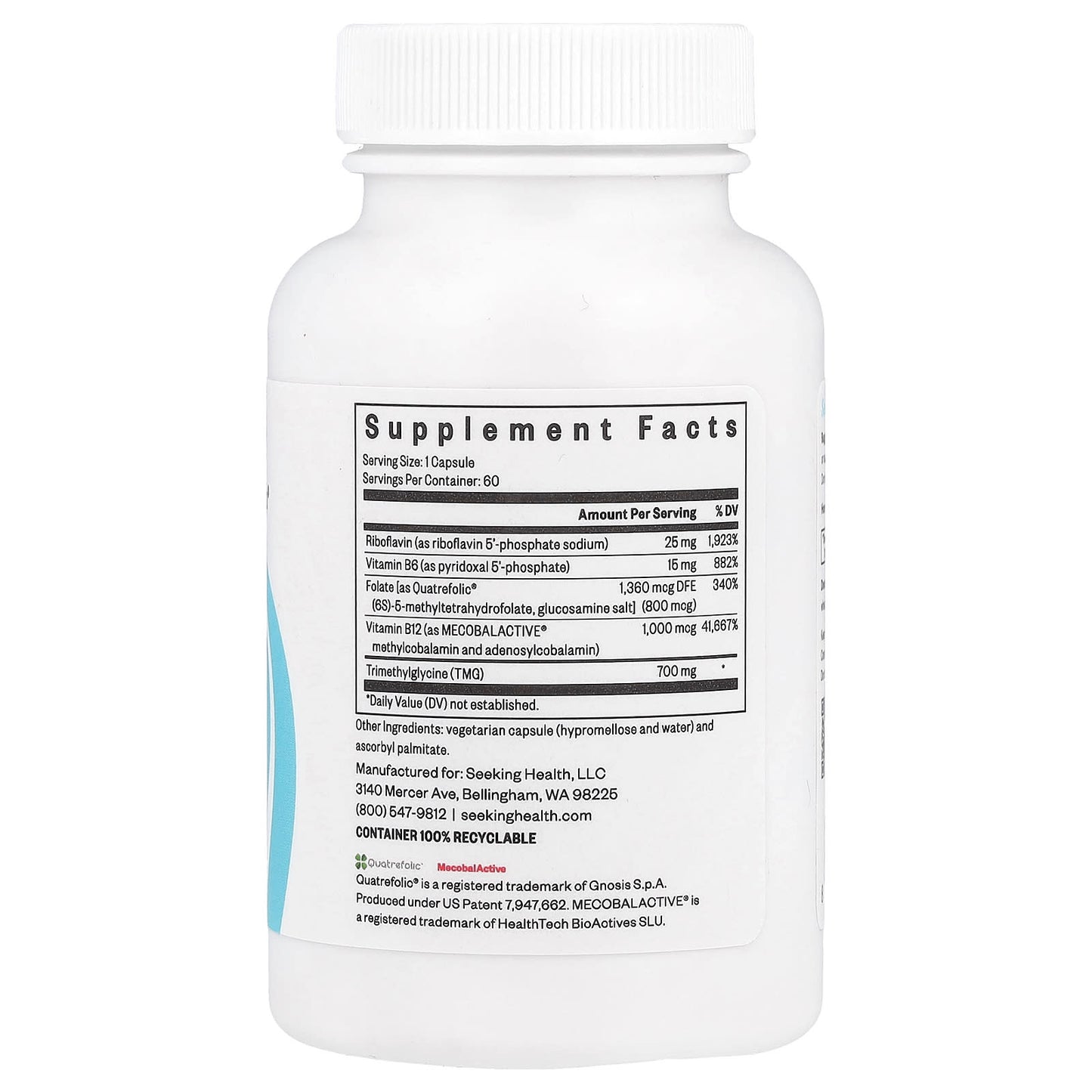 Seeking Health, Homocysteine Nutrients, 60 Capsules - Image 2