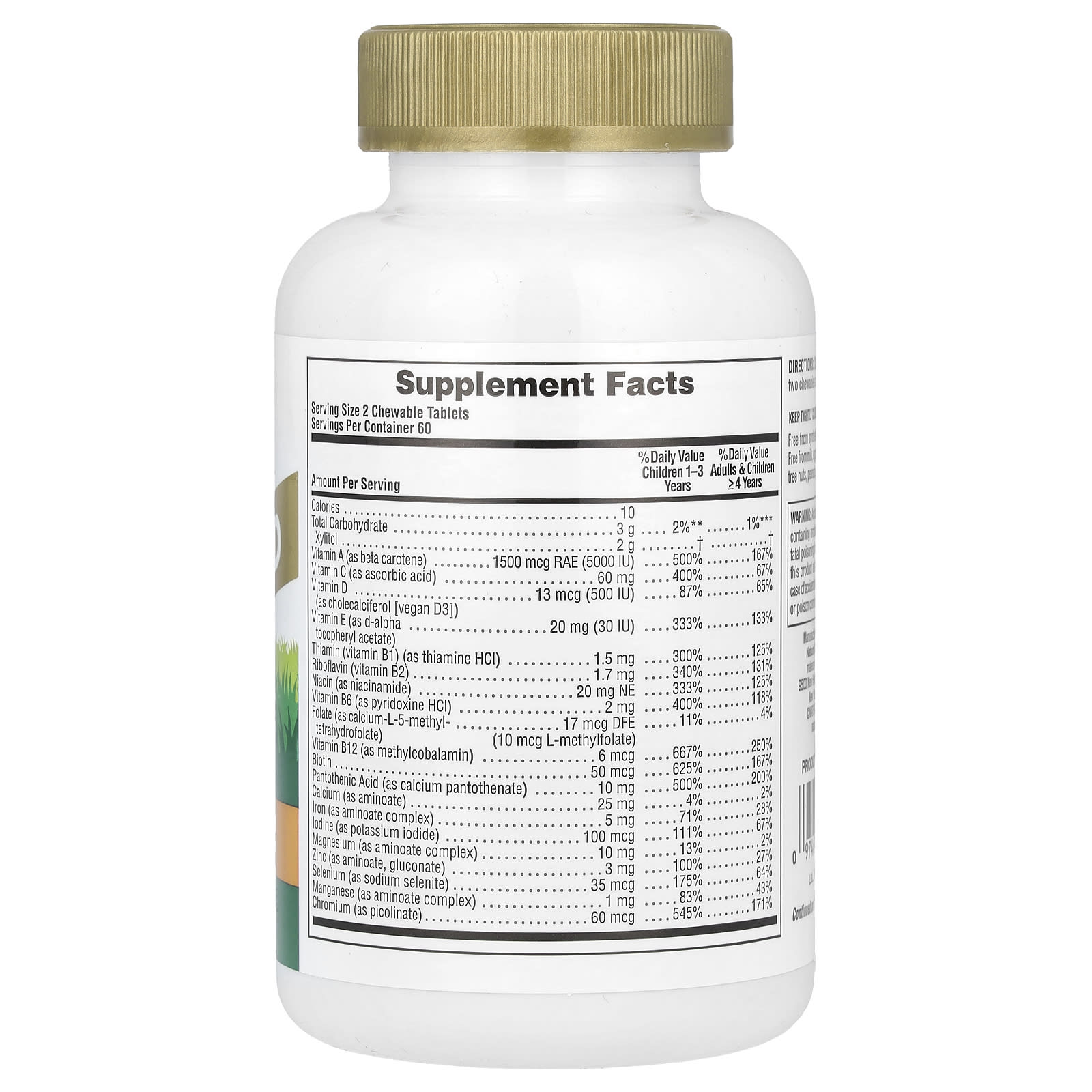 NaturesPlus, Animal Parade Gold®, Children's Chewable Multivitamin Supplement, Cherry, Grape & Orange, 120 Animal-Shaped Tablets - Image 2