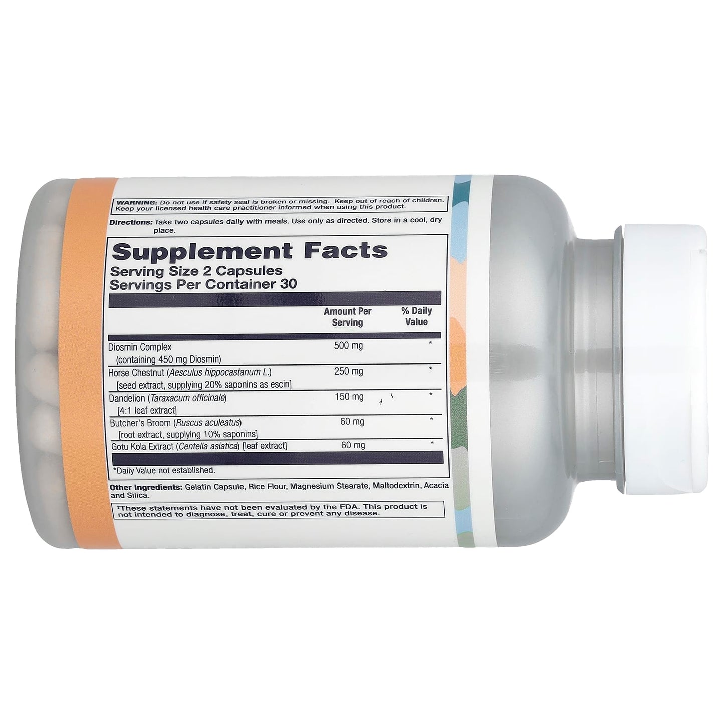 LifeTime Vitamins, Vein Support, Diosmin Complex, 60 Capsules - Image 2