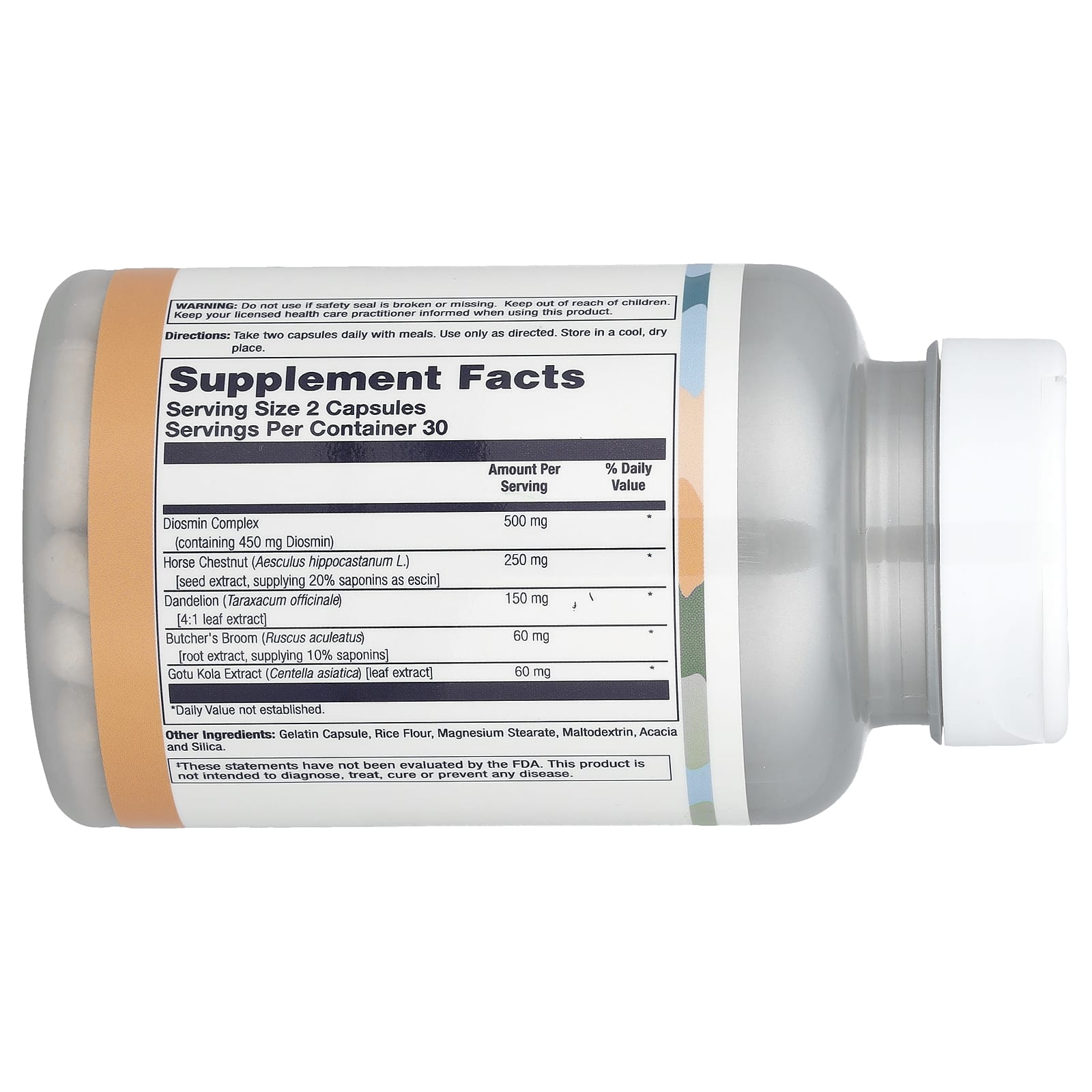 LifeTime Vitamins, Vein Support, Diosmin Complex, 60 Capsules - Image 2