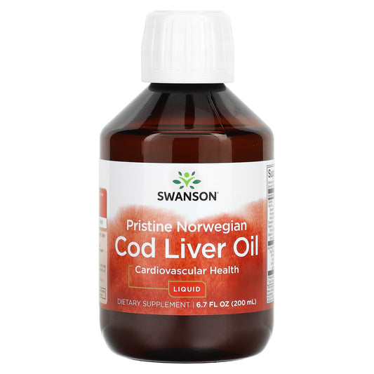 Swanson, Pristine Norwegian Cod Liver Oil Liquid, 6.7 fl oz (200 ml) - Image 1