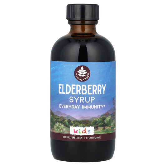 WishGarden Herbs, Kids, Elderberry Syrup, 4 fl oz (120 ml) - Image 1