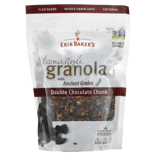 Erin Baker's Double Chocolate Chunk Granola with Ancient Grains, 12 oz (340 g) - Image 1