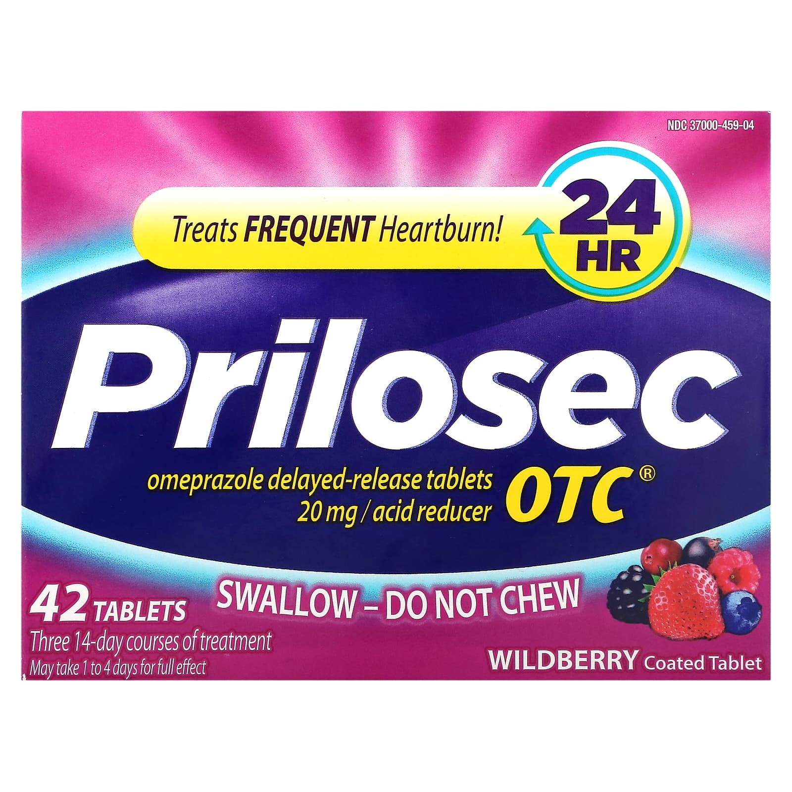 Prilosec, OTC, Wildberry, 20 mg, 42 Tablets - Image 1