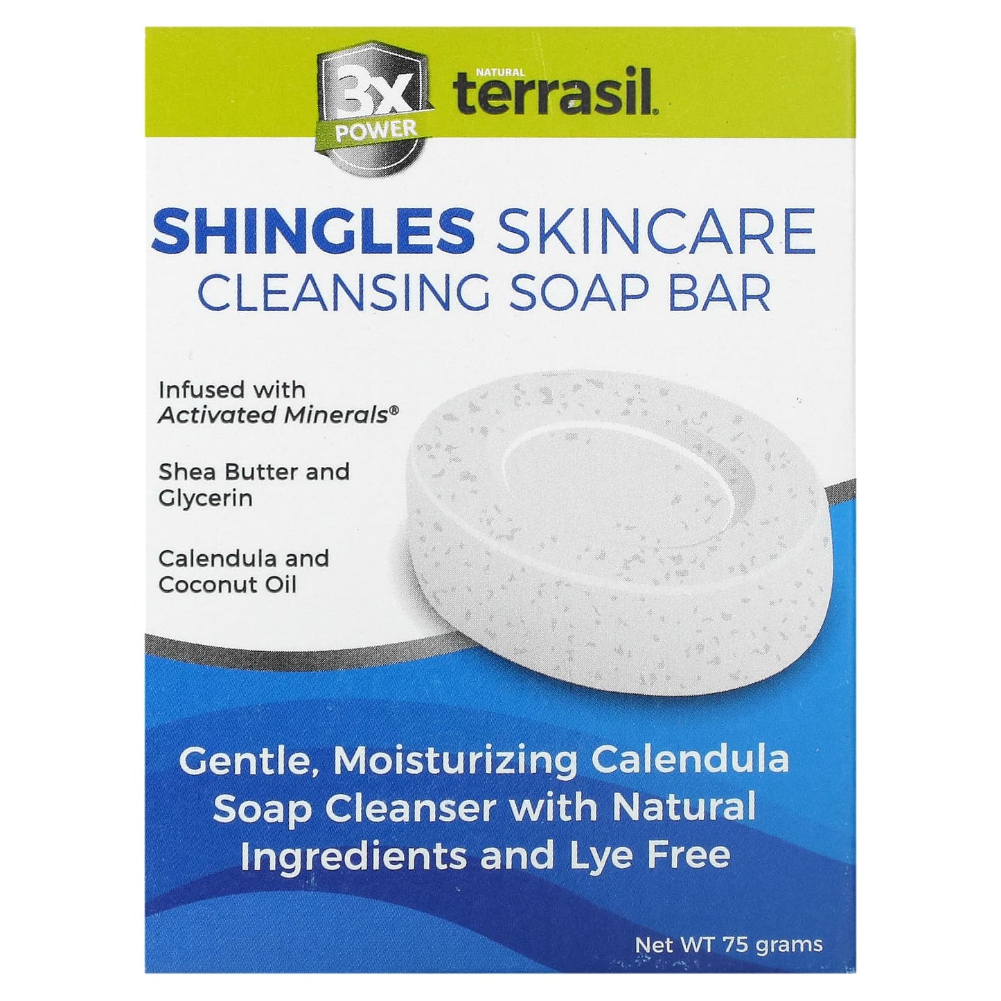 Terrasil, Shingles Skincare Cleaning Soap Bar, 75 g - Image 1