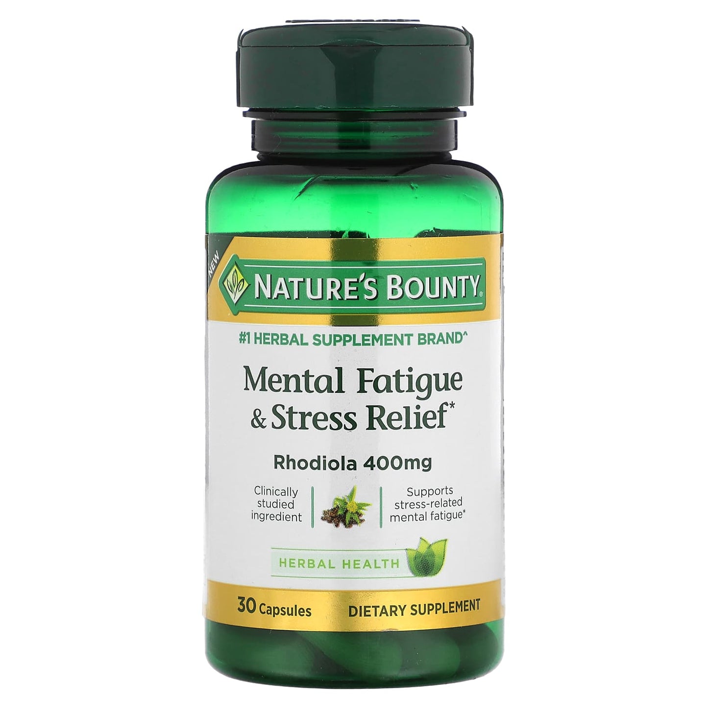 Nature's Bounty, Mental Fatigue & Stress Relief, 400 mg, 30 Capsules - Image 1