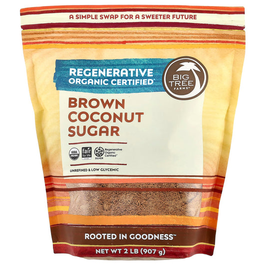 Brown Coconut Sugar, Regenerative & USDA Organic, 2 lbs by Big Tree Farms - Image 1