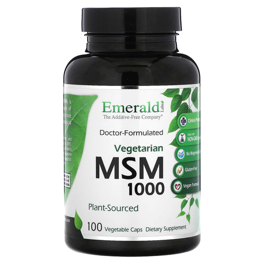 Emerald Laboratories MSM 1000 Capsules - 100 Veggie Capsules per Bottle - Image 1