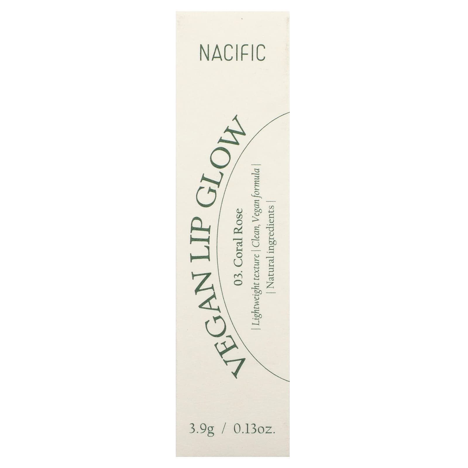 Nacific, Vegan Lip Glow, 03 Coral Rose, 0.13 oz (3.9 g) - Image 2