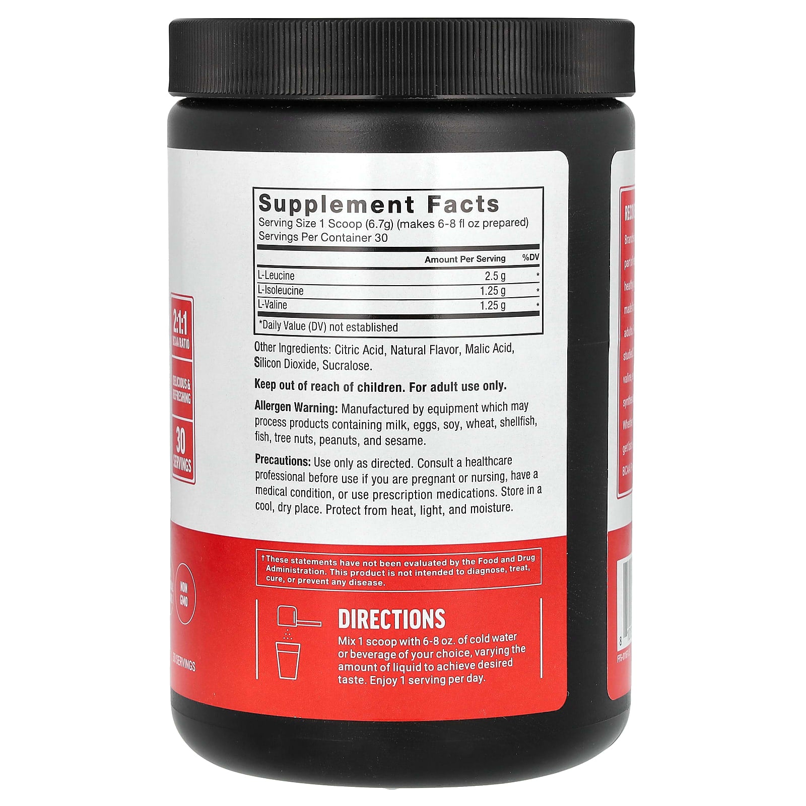 Force Factor BCAA Powder - Boost Post-Workout Recovery | 2:1:1 Ratio - Image 2