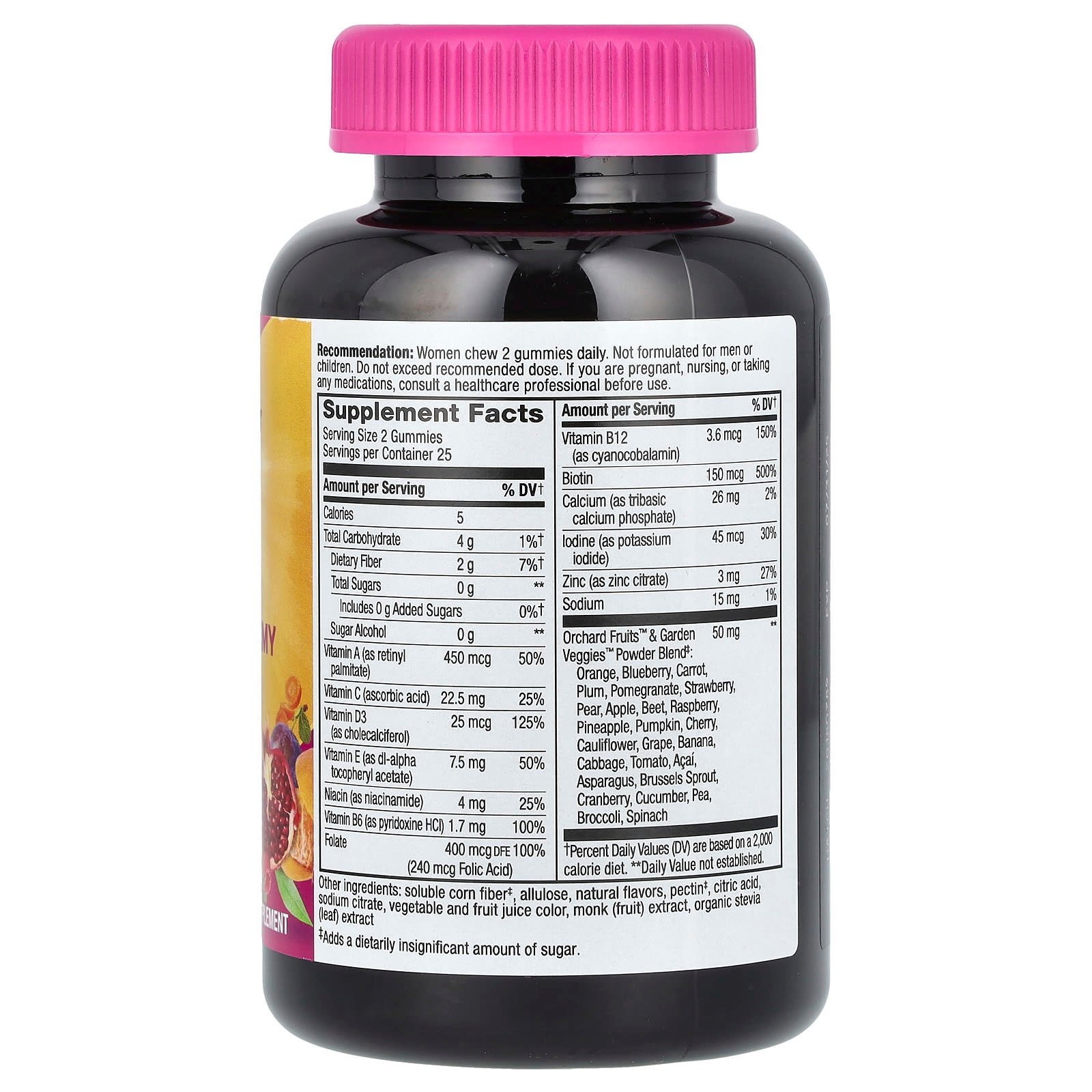 Nature's Way, Alive! Women's Gummy Multivitamin, Zero Sugar, Strawberry, 50 Gummies - Image 2