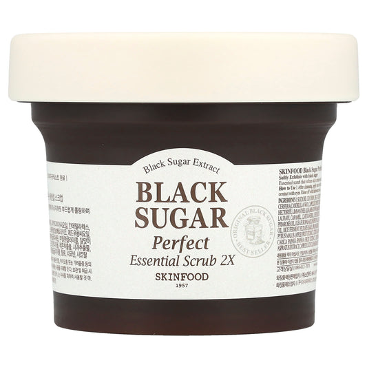 SKINFOOD, Black Sugar Perfect Essential Scrub 2X, 7.4 oz (210 g) - Image 1