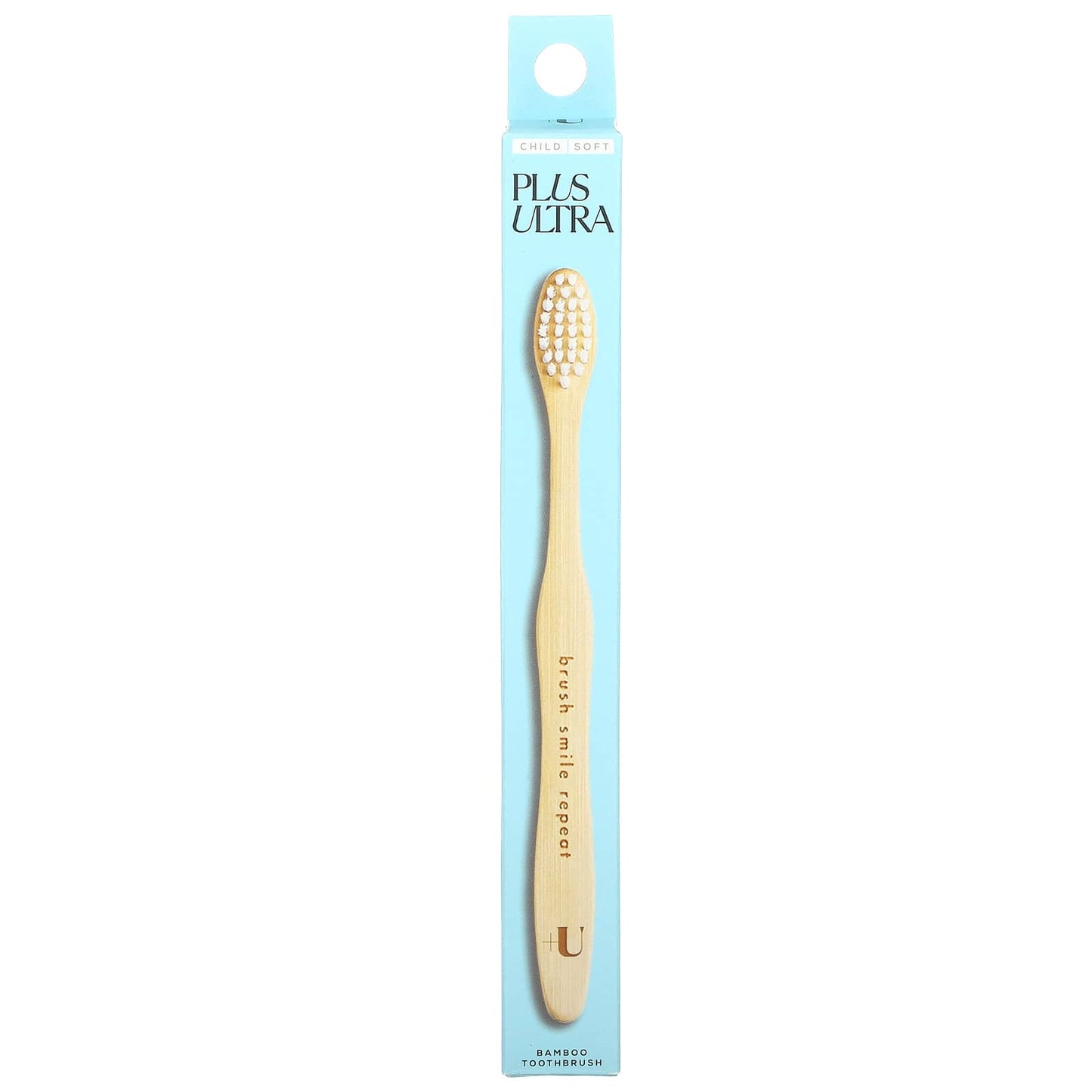 Plus Ultra, Bamboo Toothbrush, Brush Smile Repeat, Child, Soft, 1 Toothbrush - Image 1
